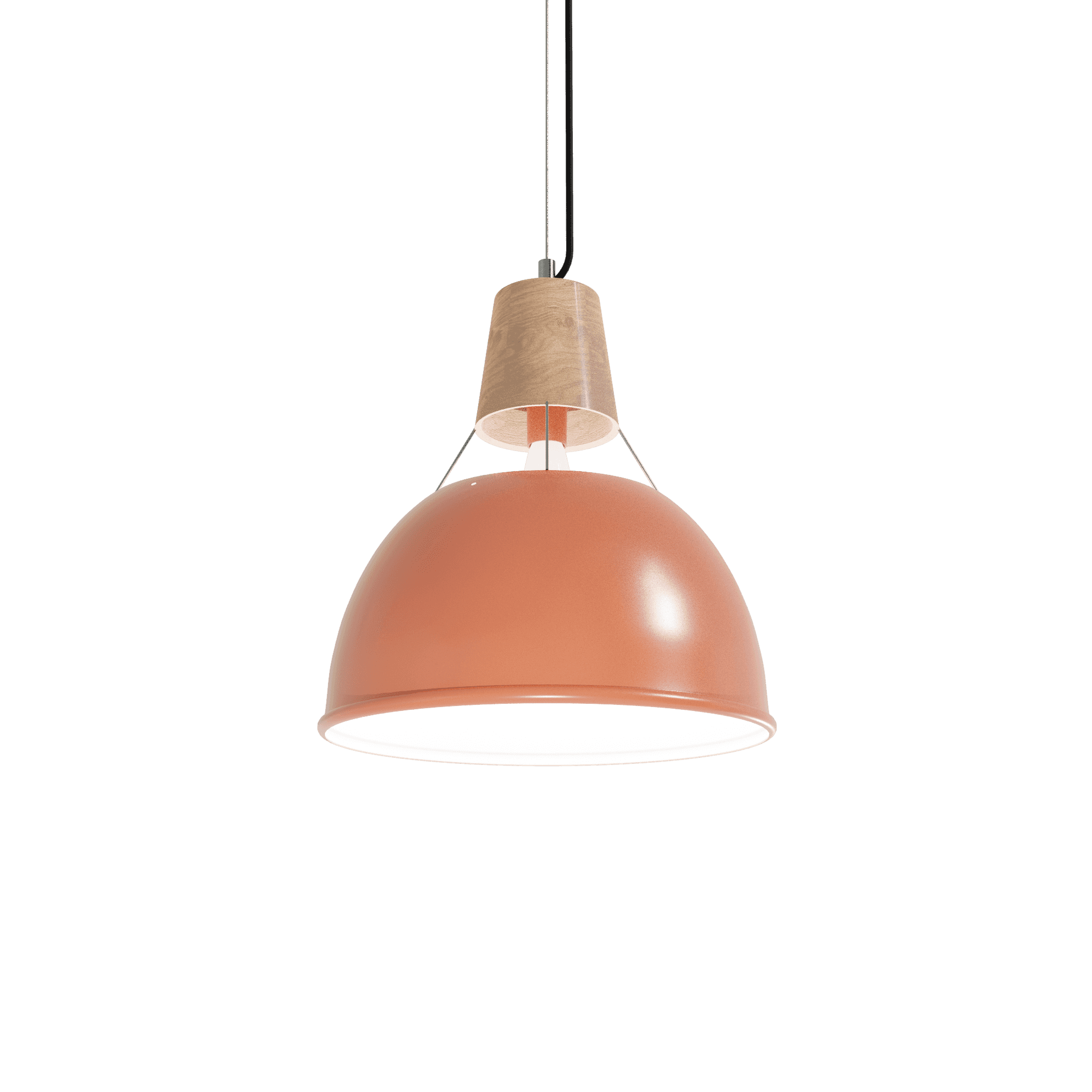 Uplight Reflector with Wood Topper
